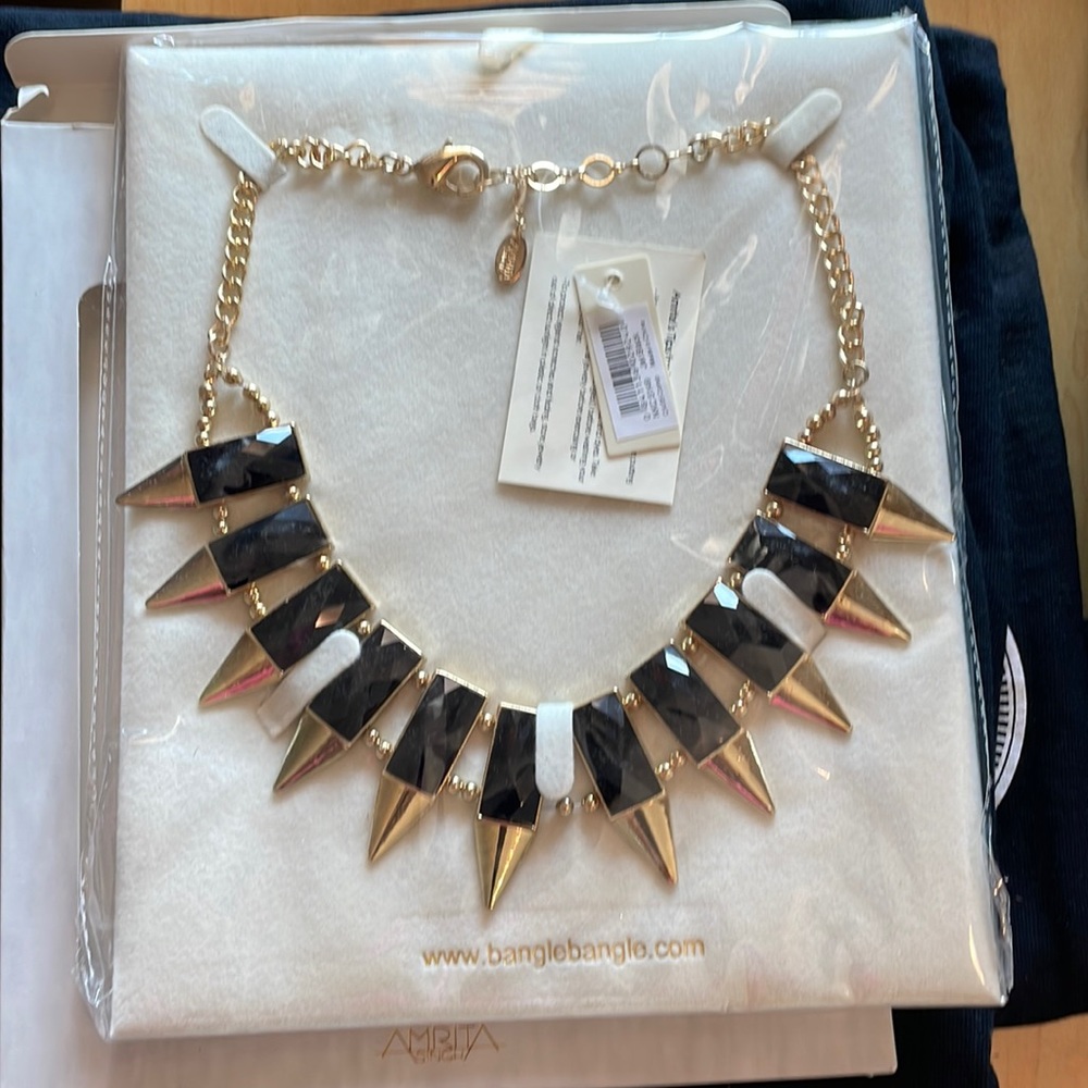 Amrita Aingh black and gold necklace